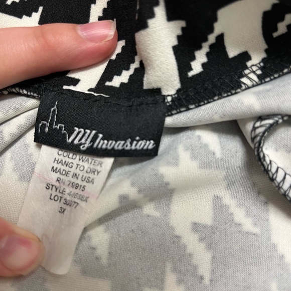 NYInvasion Retro Houndstooth Midi Circle‎ Skirt - Picture 5 of 6